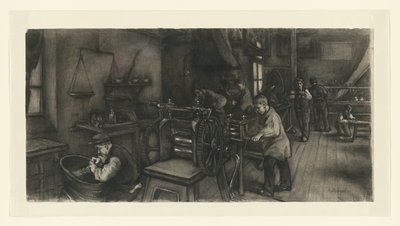 Warsztat w fabryce srebra autorstwa Anthon Gerhard Alexander van Rappard