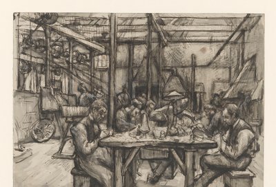 Warsztat w fabryce srebra Begeer autorstwa Anthon Gerhard Alexander van Rappard