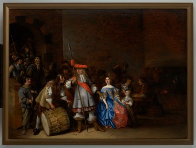 Scena wartowni (olej na desce) autorstwa Anthonie (1601 73) Palamedesz