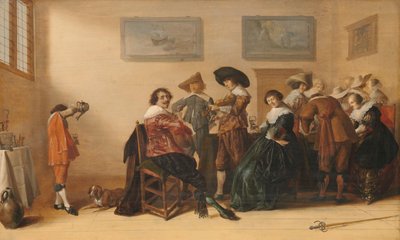 Wesoła firma w pokoju, 1633 autorstwa Anthonie Palamedesz
