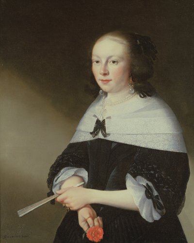 Portret damy w wieku 28 autorstwa Anthonie Palamedesz