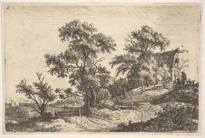 Domek na wzgórzu. autorstwa Anthonie Waterloo