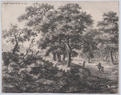 Cztery Drzewa, XVII wiek. autorstwa Anthonie Waterloo
