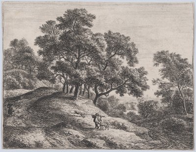 Łowca królików, XVII wiek. autorstwa Anthonie Waterloo
