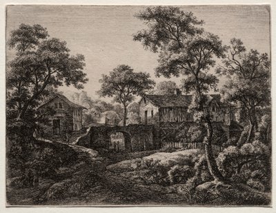 Dwanaście krajobrazów (H.95-106): Brama autorstwa Anthonie Waterloo