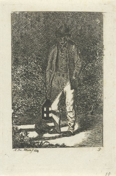 Mężczyzna z latarnią autorstwa Anthonie Willem Hendrik Nolthenius de Man