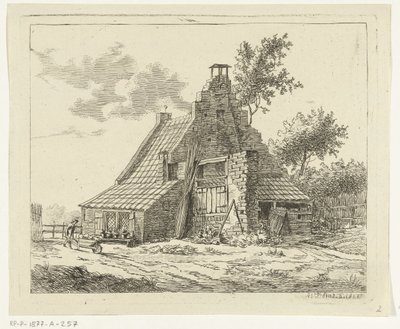 Ruiny domu Snaatburg w Maarssen autorstwa Anthonie van den Bos