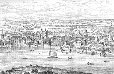 Londyn od Temple Bar do Charing Cross, 1543 1897 autorstwa Anthonis van den Wyngaerde