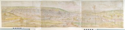 Panoramiczny widok Brukseli od północy, 1558 autorstwa Anthonis van den Wyngaerde