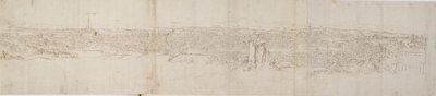 Panoramiczny widok na Rzym z Monte Janiculus, ok. 1550 r. autorstwa Anthonis van den Wyngaerde