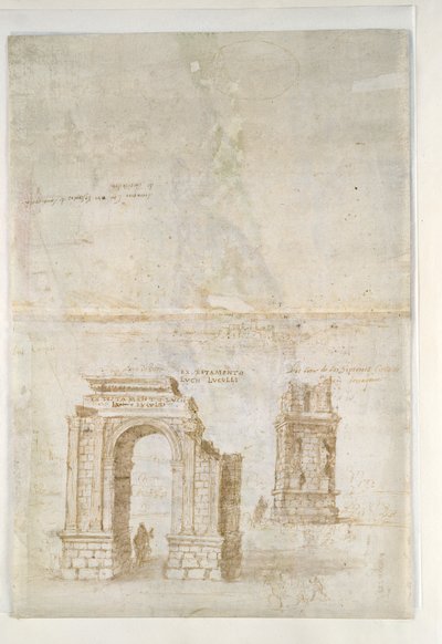 Panoramiczny widok Tarragony od strony południowej, ok. 1560 roku. autorstwa Anthonis van den Wyngaerde