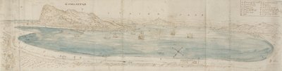 Panoramiczny widok na Zatokę Gibraltarską, c1567 autorstwa Anthonis van den Wyngaerde
