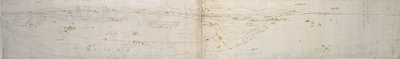 Szkic laguny Walencji, la Albufera i przyległego wybrzeża i wsi, c1560s autorstwa Anthonis van den Wyngaerde