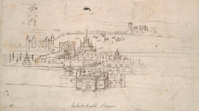 Tower of London, ok. 1550-1560 autorstwa Anthonis van den Wyngaerde