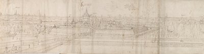 Widok na Pałac Cantecroy w pobliżu Antwerpii i okolic, 1557-58 autorstwa Anthonis van den Wyngaerde