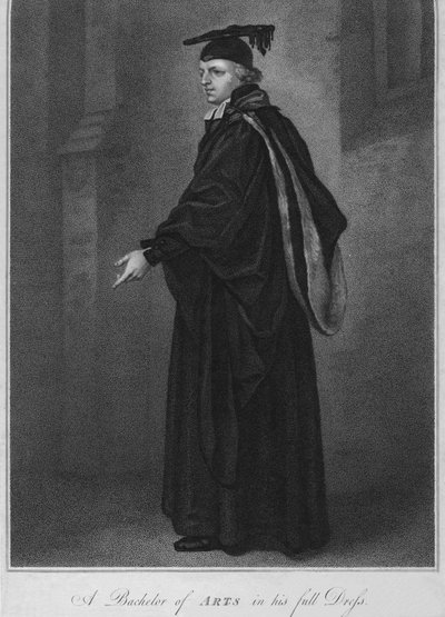 Bachelor of Arts w pełnym stroju, 1796. autorstwa Anthony Cardon