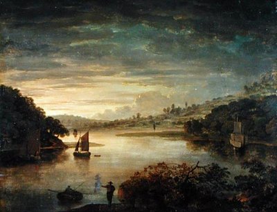 Näkymä Neath-joelle Glamorganshiressa (öljy aluksella) puola autorstwa Anthony Devis