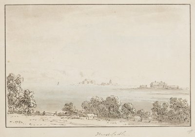 Hurst Castle (atrament i toaleta na papierze) autorstwa Anthony Devis