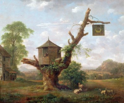 „Człowiek w gospodzie księżycowej”, ok. 1770 r. autorstwa Anthony Devis
