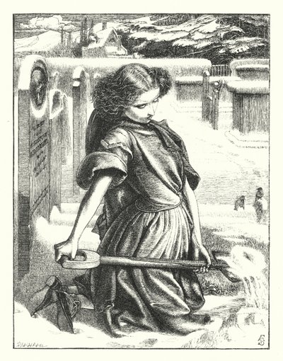 Mały żałobnik (rycina) autorstwa Anthony Frederick Augustus (after) Sandys