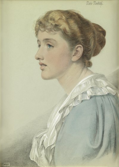 Marie Meredith, 1894 (kolorowe kredy na papierze) autorstwa Anthony Frederick Augustus Sandys