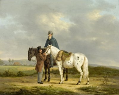 Dwóch jeźdźców w krajobrazie autorstwa Anthony Oberman