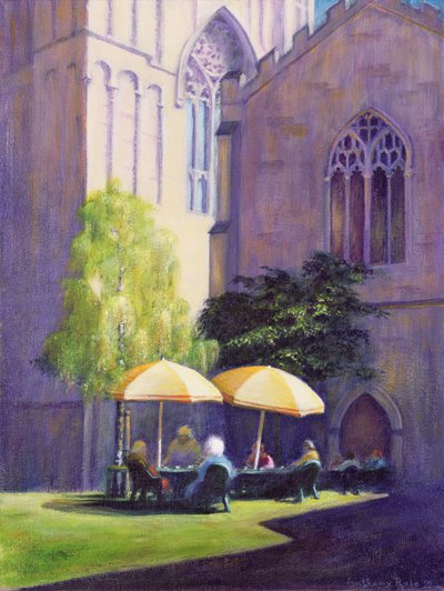 Ogród Refektarza, Katedra w Exeter, 1999 (akryl na papierze) autorstwa Anthony Rule