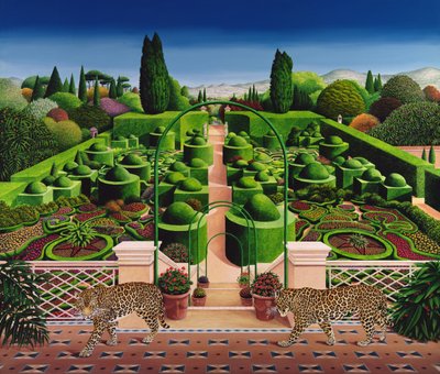 Ogród Włoski, 1987 (akryl na płycie) autorstwa Anthony Southcombe