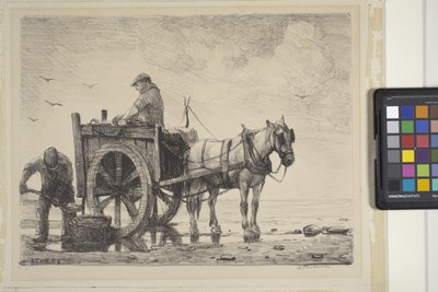 Zbieracze wodorostów (litografia) autorstwa Anthony Thieme