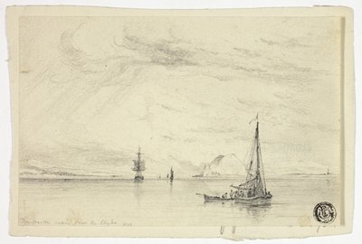 Dunbarton patrząc od strony rzeki Clyde autorstwa Anthony Vandyke Copley Fielding