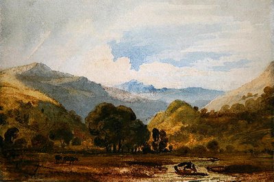 Dolina Św. Jana (akwarela na papierze) autorstwa Anthony Vandyke Copley Fielding
