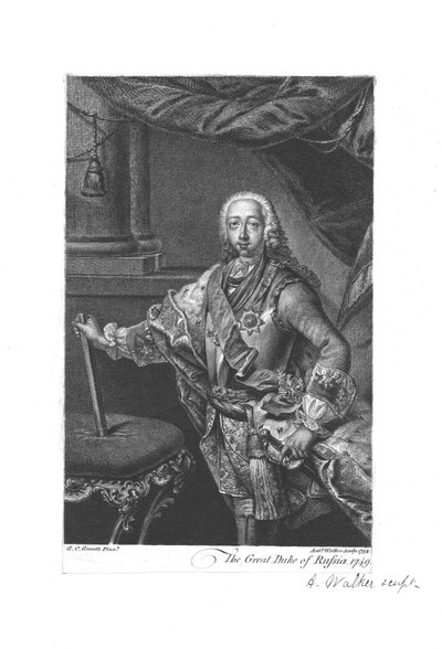Wielki Książę Rosji, 1749, 1752. autorstwa Anthony Walker