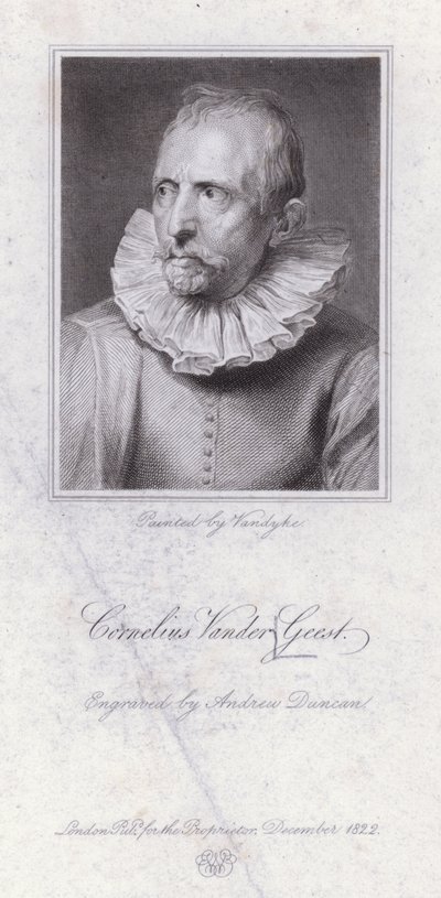 Cornelis van der Geest, flamandzki handlarz przyprawami i kolekcjoner sztuki (grafika) autorstwa Anthony van (after) Dyck