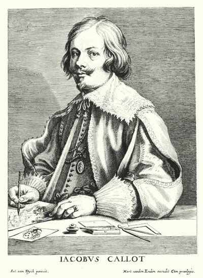Jacques Callot, francuski rysownik i grafik (grafika) autorstwa Anthony van (after) Dyck