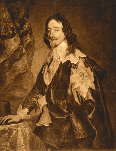 Portret Karola I (reprodukcja, brąz) autorstwa Anthony van (after) Dyck
