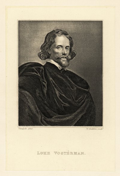 Portret Lucasa Vorstermana Starszego, rytownik barokowy autorstwa Anthony van (after) Dyck