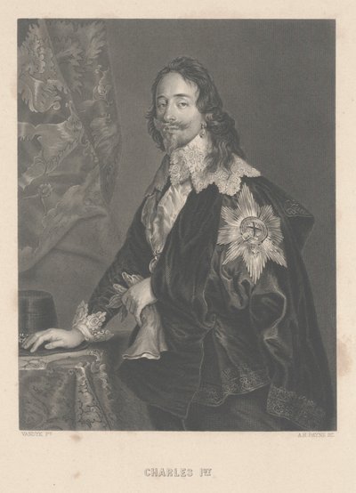 Karol I, grawerowane przez AH Payne autorstwa Anthony van Dyck