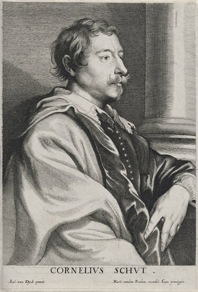 Cornelius Schut, bez daty (akwaforta na papierze czerpanym z grawerem) autorstwa Anthony van Dyck