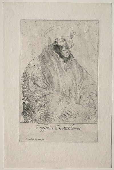 Desiderius Erazm z Rotterdamu. autorstwa Anthony van Dyck
