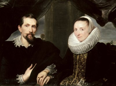 Podwójny portret malarza Fransa Snydersa (1579-1657) i jego żony Margarethy de Vos, 1621 autorstwa Anthony van Dyck