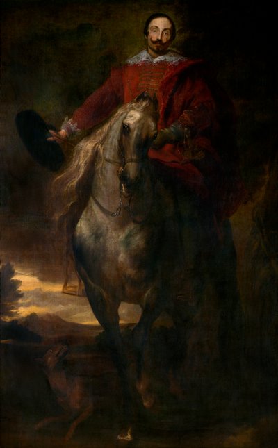 Portret konny malarza Cornelisa de Waela (olej na płótnie) autorstwa Anthony van Dyck