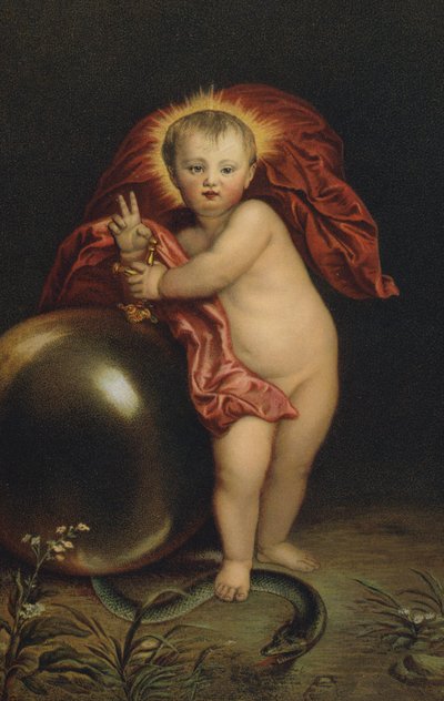Jezus miażdżący węża autorstwa Anthony van Dyck