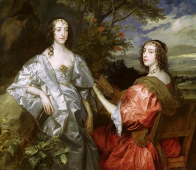 Katherine (1609-1667) Hrabina Chesterfield i Lucy (ur. 1608) Hrabina Huntingdon, ok. 1636-40 autorstwa Anthony van Dyck