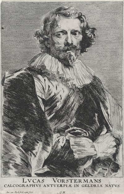 Lucas Vosterman, 1628-1632 (akwaforta na papierze wykładanym z grawerem) autorstwa Anthony van Dyck