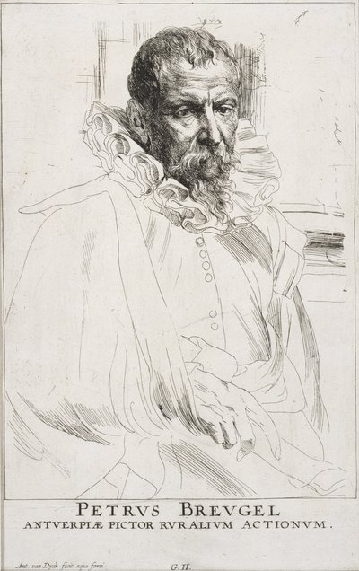 Pieter Bruegel autorstwa Anthony van Dyck