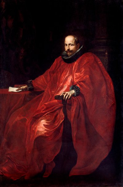 Portret Agostino Pallavicino (1577-1649) w stroju ambasadora do papieża Gregoire XV Obraz Antonie Van Dyck (1599-1641) niedz. 219,5x148 cm Genes, Galleria di Palazzo Bianco autorstwa Anthony van Dyck