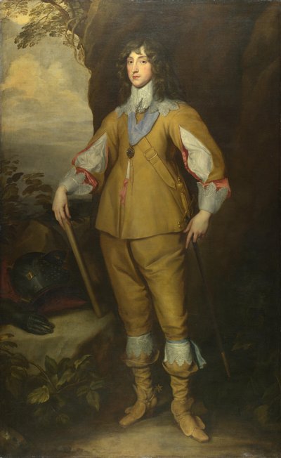 Portret Karola I Ludwika 1617-1680, elektor palatyn, ok. 1637 autorstwa Anthony van, Dyck