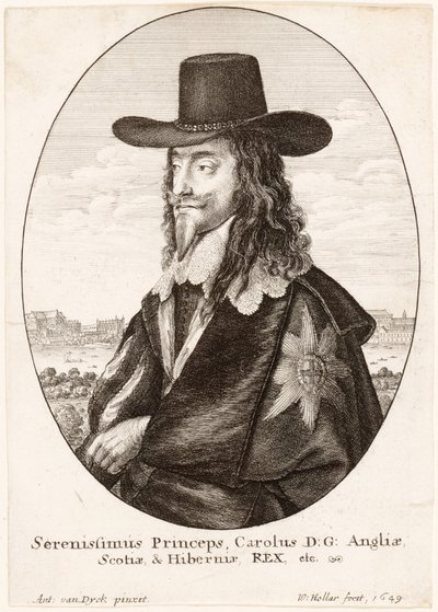 Portret Karola I, wyd. 1649 autorstwa Anthony van Dyck