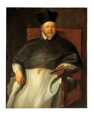 Retrato de Jan Malderus, Bispo de Antuérpia (óleo sobre painel) polonês autorstwa Anthony van Dyck