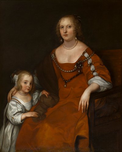 Portret Margaret Howard, hrabiny Carlisle (1618-1664) i lady Diany Russell, która została Lady Allington (1652-1701), ok. 1654-53 (olej na płótnie) autorstwa Anthony van Dyck